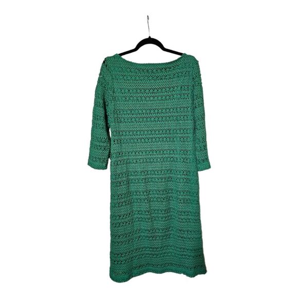 SHARAGANO Green Knitted Dress - Size 14‎ - Picture 2 of 9